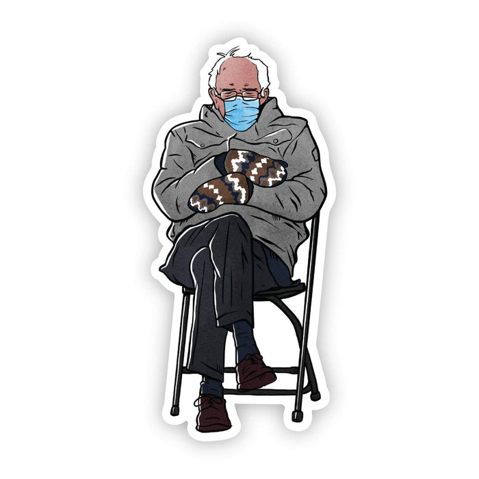 Big Moods Bernie Sanders Chair Vinyl Sticker
