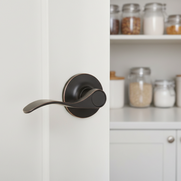 Cosmas 80 Series Oil Rubbed Bronze Passage Door Lever