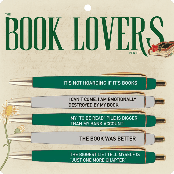 FUN CLUB - Book Lovers Pen Set (funny, gifts, pens, stationery)
