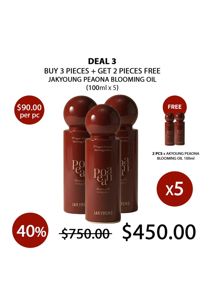 (BUY 3+2 FREE) JAKYOUNG PEOANA BLOOMING OIL