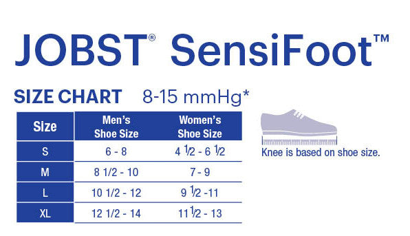 JOBST® SensiFoot Socks Mini-Crew Length Sock 8-15mmHg