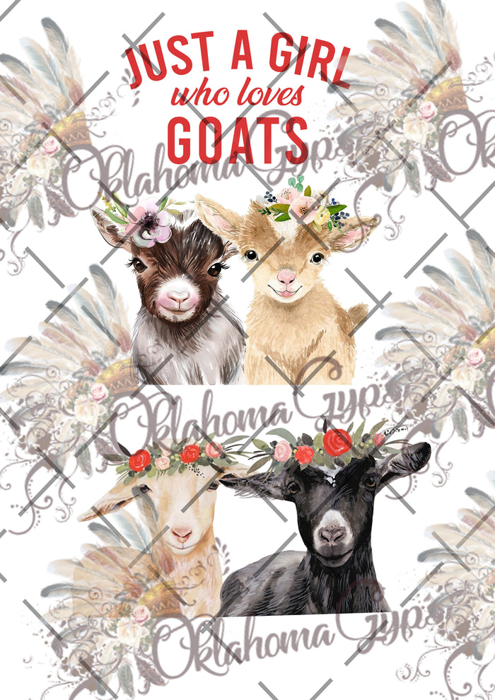 Just A Girl Who Loves Goats Digital File