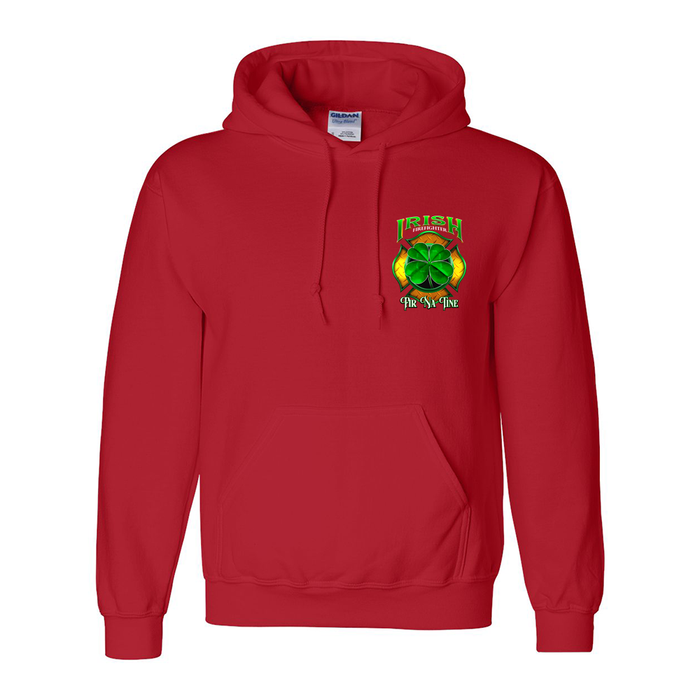 Lucky Leprechaun Firefighter Hoodie fire department St. Patrick's Day humor sweatshirt