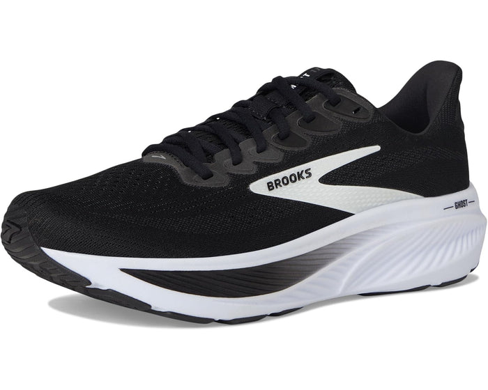 Men's Brooks Ghost 17 in Black/White