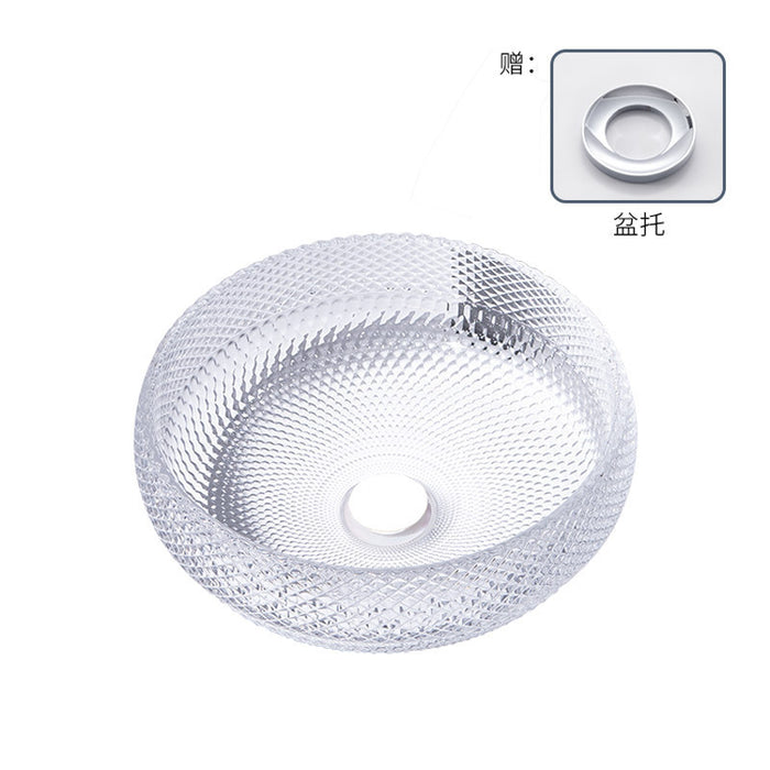 Modern Crystal Basin Wash Glass Sink