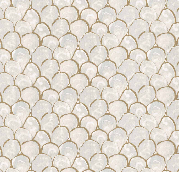 Oyster Scallop in Rex by Palm Orleans Pillow Cover