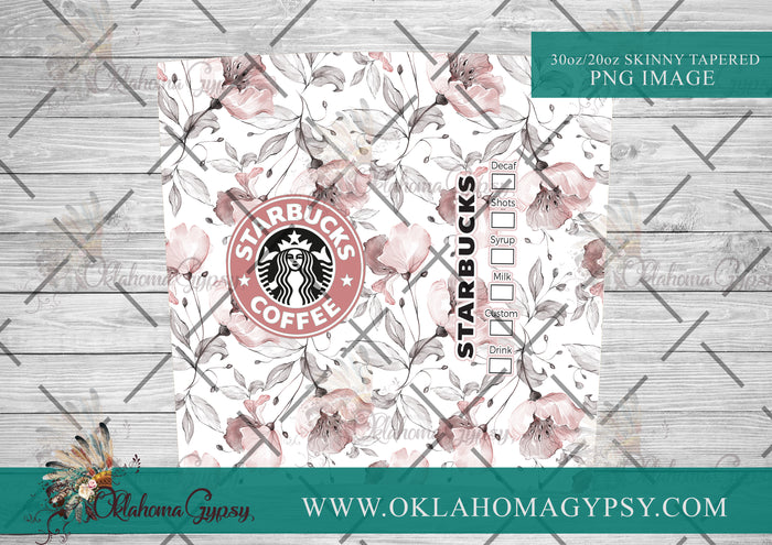 Pink Floral SB Digital File Wraps