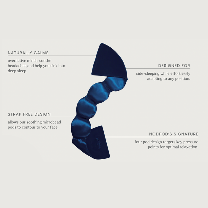 Silk Weighted Sleep Mask-Sapphire