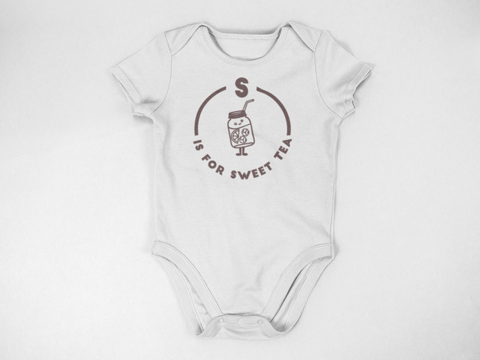 Southern Alphabet Series Onesies S is for Sweet Tea