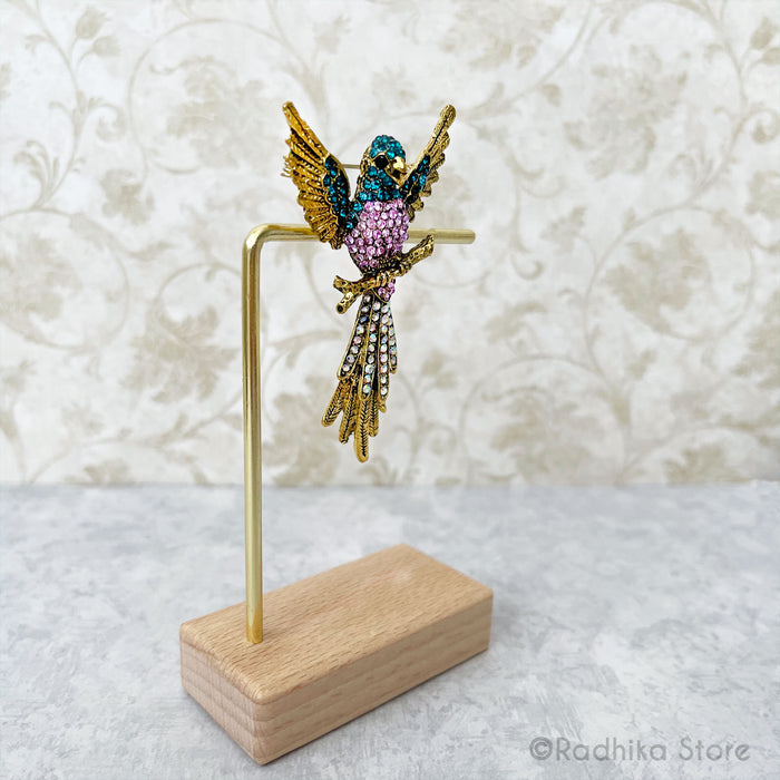 Vrindavan Forest Parrot - Pendant-(Pin)