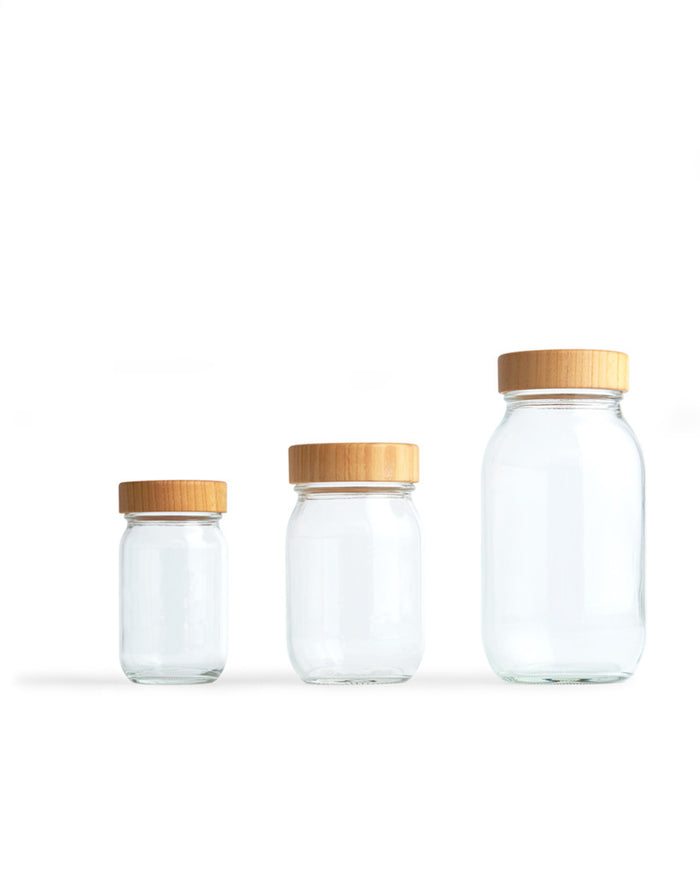 Wood Lid Jar - Small