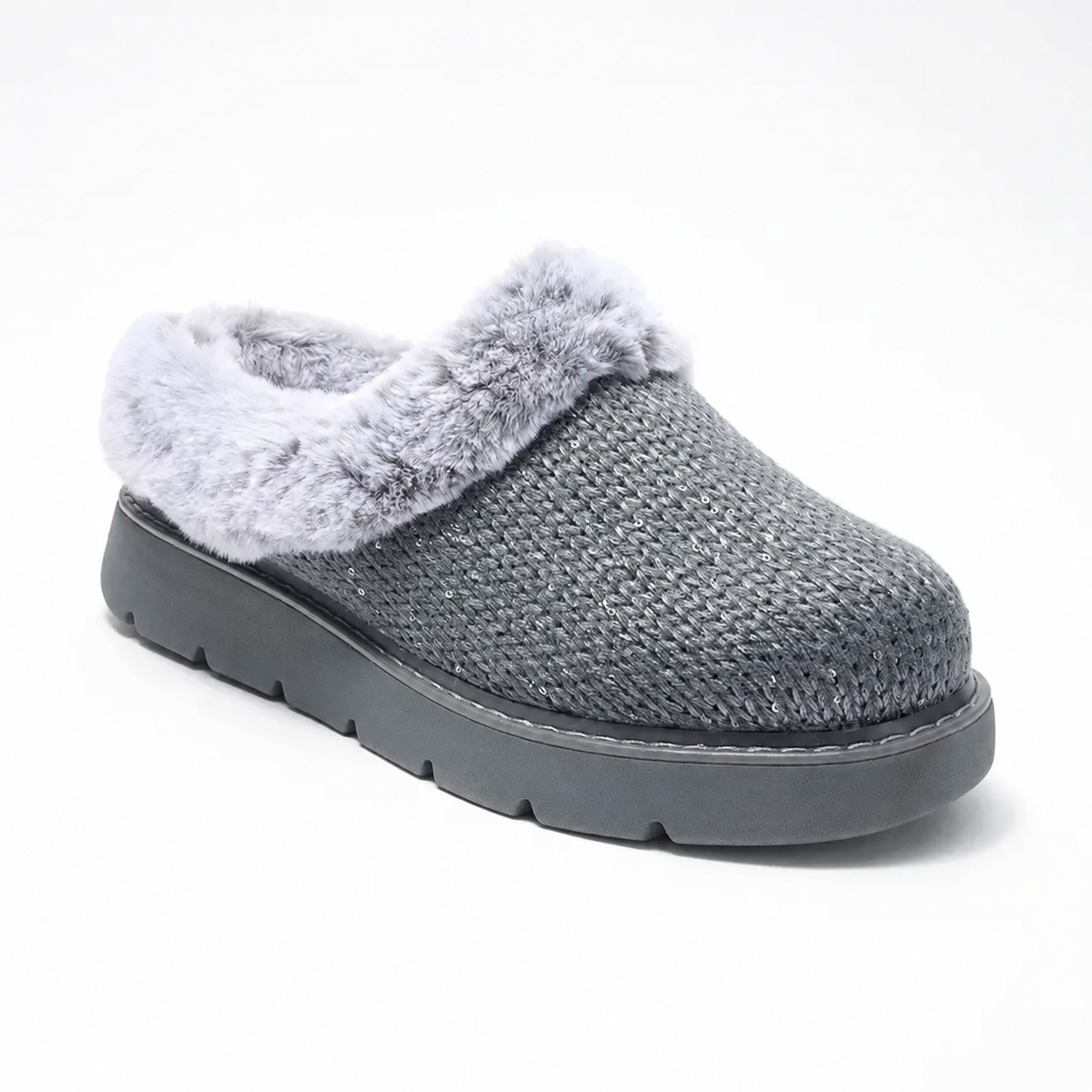 Women’s Cozy Faux-Fur Lined Knit Slip-On Shoes