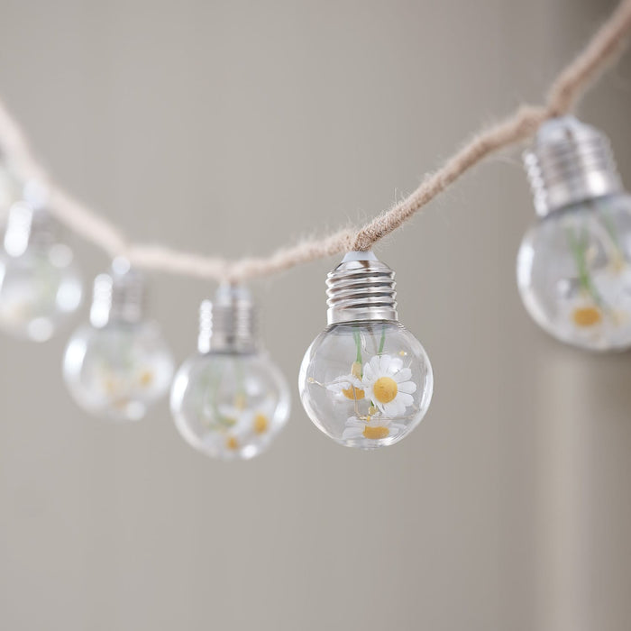 10 Daisy Micro Battery Festoon Lights