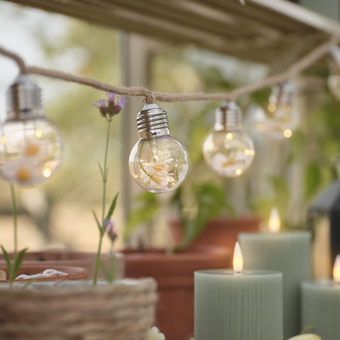 10 Daisy Micro Battery Festoon Lights