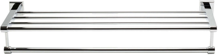 24" Heavy Chrome Plated Brass Towel Bar and Shelf - Alfi Brand