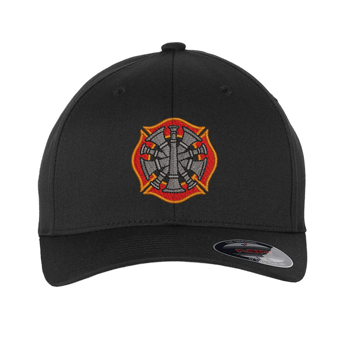 Fire officer 5 bugles embroidered FlexFit cap