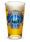 911 Firefighter Blue Skies Pint Glass