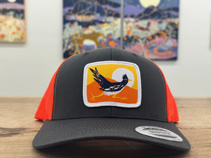 (Melissa Lakey) Roadrunner Hat Orange/Gray