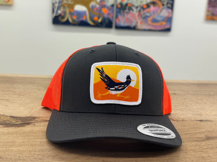 (Melissa Lakey) Roadrunner Hat Orange/Gray