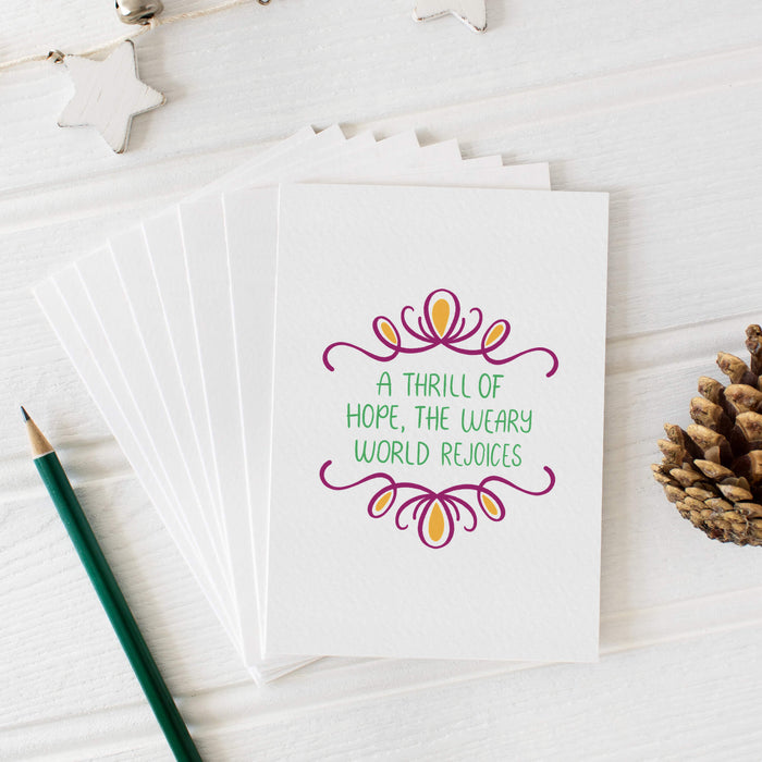 A Thrill Of Hope Bible Verse Christmas Cards (8 card pack)