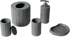 ABCO1022 5-Piece Solid Concrete Gray Matte Bathroom Accessory Set - Alfi brand