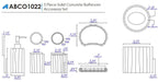 ABCO1022 5-Piece Solid Concrete Gray Matte Bathroom Accessory Set - Alfi brand