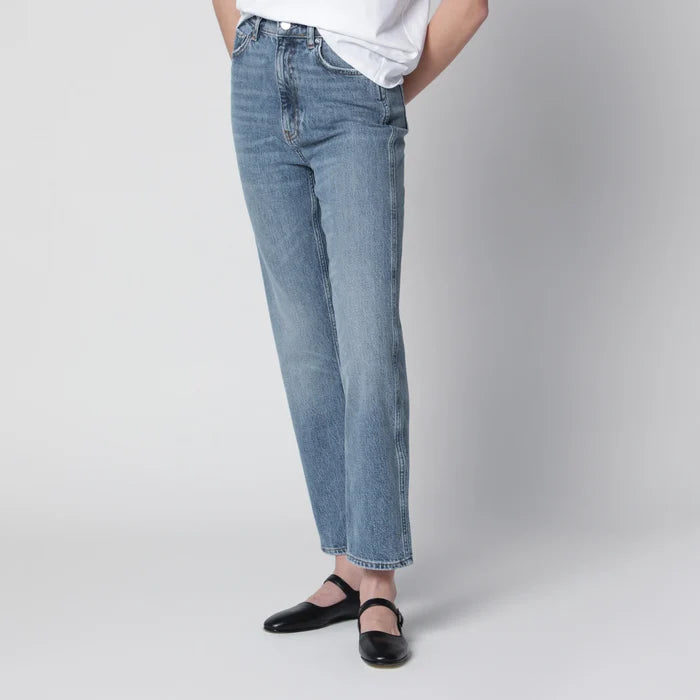 ANINE BING - High-rise jeans in light-wash cotton denim Brand Apparel & Accessories > Clothing > Pants