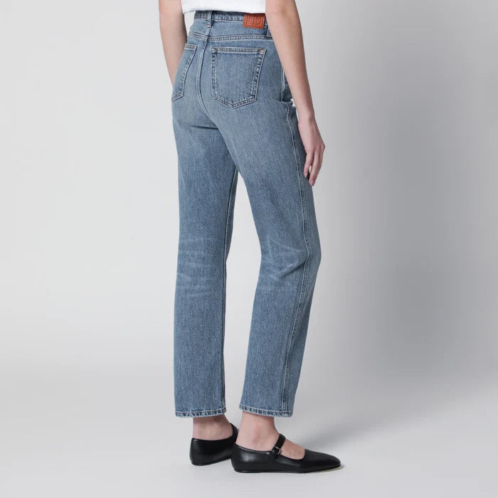 ANINE BING - High-rise jeans in light-wash cotton denim