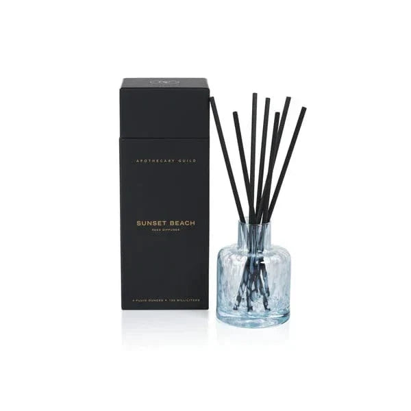 guild opal glass 4oz reed diffuser sunset beach
