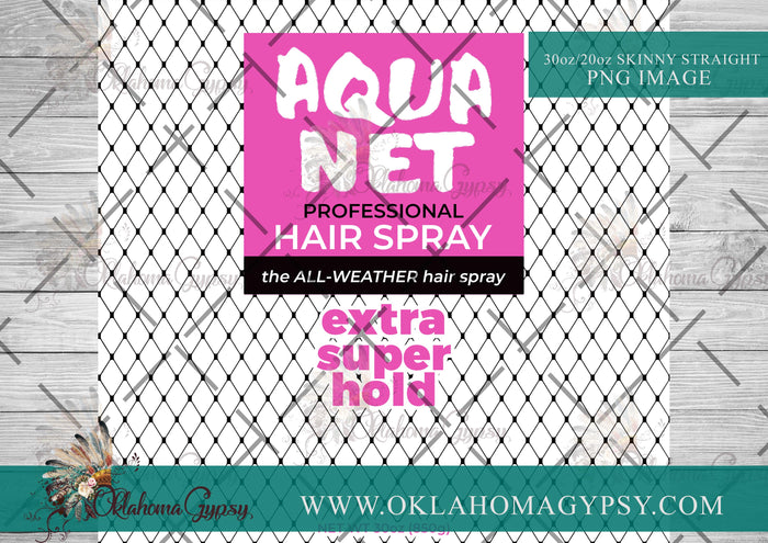 Aqua Net Hairspray Digital File Wraps