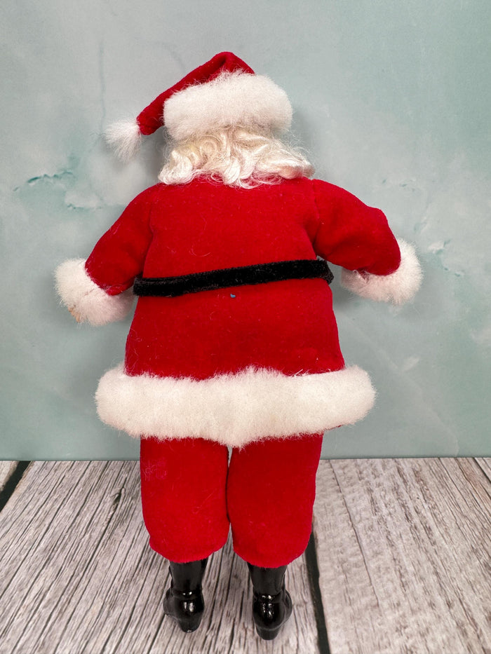 Artisan Handmade Porcelain Christmas Santa Doll Wearing Glasses