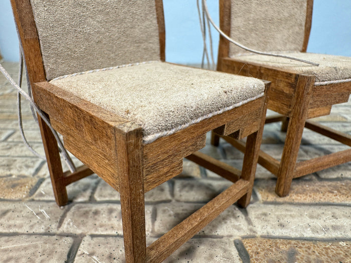 Artisan Handmade Southwestern Leather Hide Chair Set