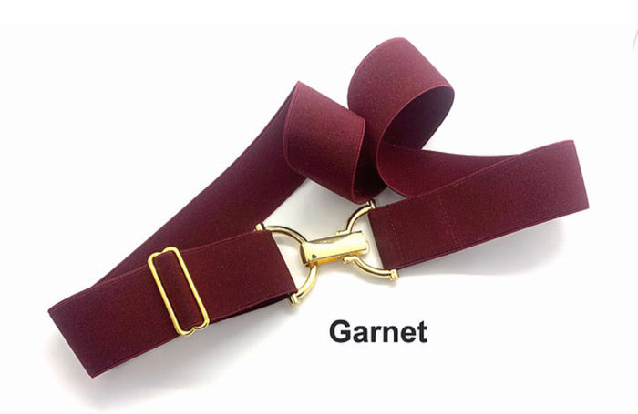 Gold Surcingle / Garnet / 1.5"
