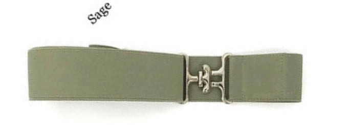 Silver Surcingle / Sage / 1.5"