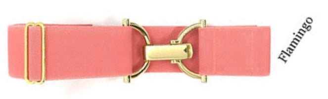 Gold D-Ring / Flamingo / 1.5"