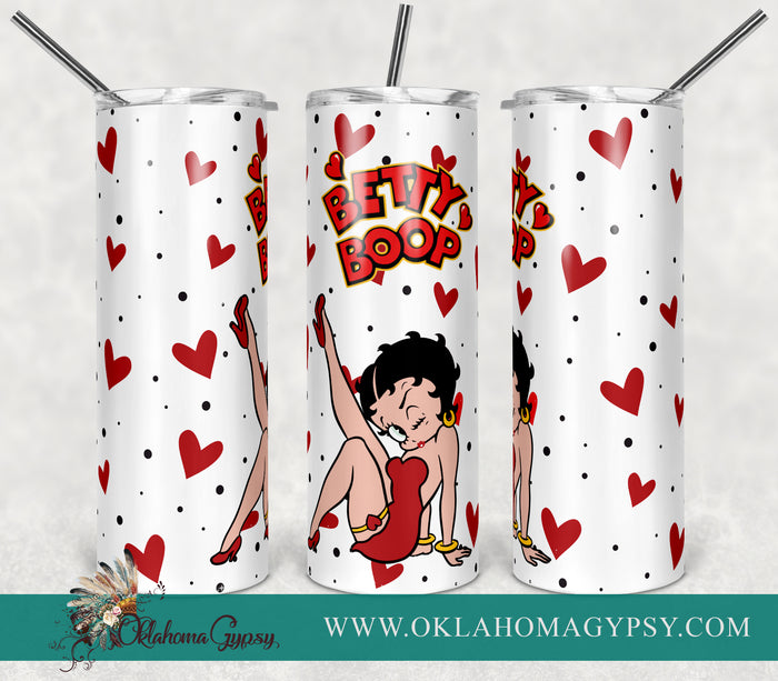 Betty Boop Hearts Digital File Wraps