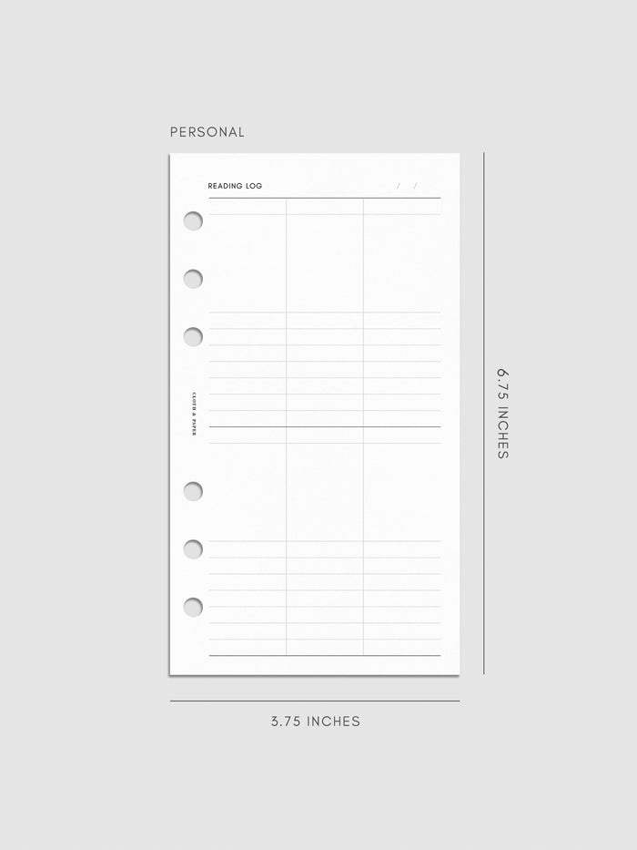 Digital mockup of insert in Personal.