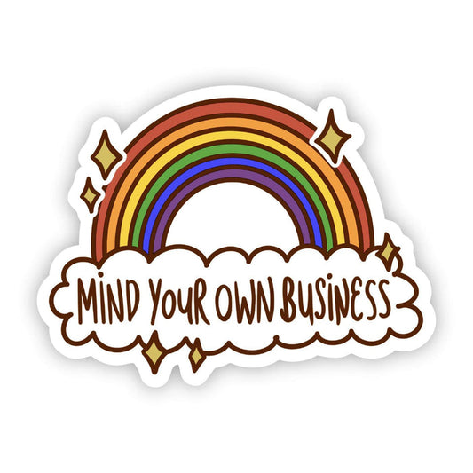 Big Moods 'Mind Your Own Business' Vinyl Sticker