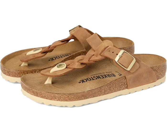 Birkenstock Gizeh Braided in Oiled Leather