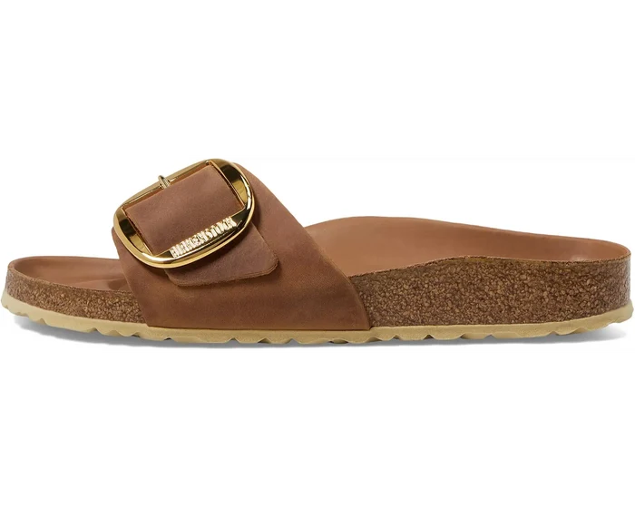 Birkenstock Madrid Big Buckle in Antique Cognac Leather