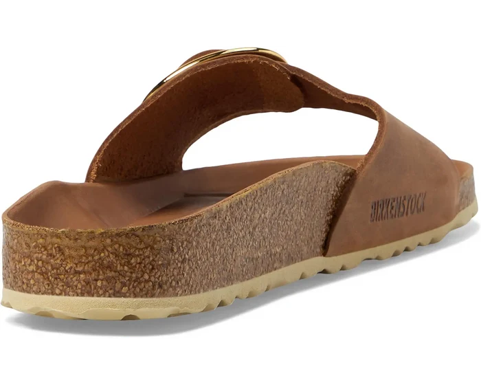 Birkenstock Madrid Big Buckle in Antique Cognac Leather