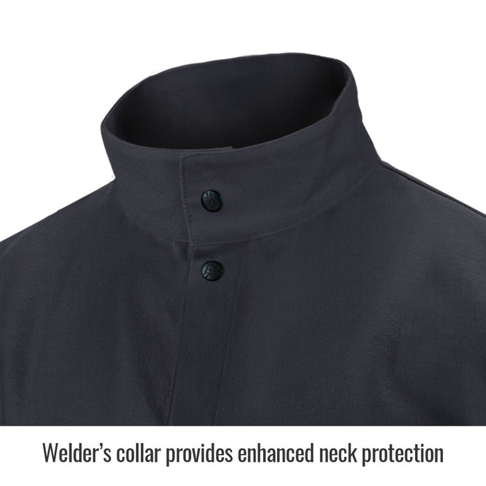 Black Stallion Flame-Resistant Cotton Welding Jacket, Black #FBK9-30C
