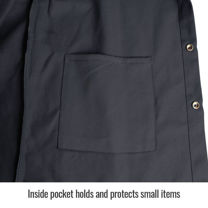 Black Stallion Flame-Resistant Cotton Welding Jacket, Black #FBK9-30C