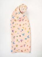 Blush Peach Madame Butterfly Shawl Blanket