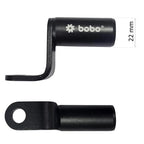 Universal 22mm rearview mirror extension bracket for bikes and scooters.
BOBO 22mm mirror mount