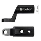 BOBO 25mm mirror mount adapter for motorcycle phone holder installation.
Bike mirror mounting adapter