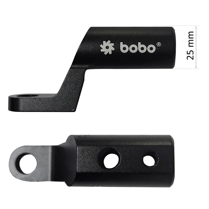 BOBO 25mm mirror mount adapter for motorcycle phone holder installation.
Bike mirror mounting adapter