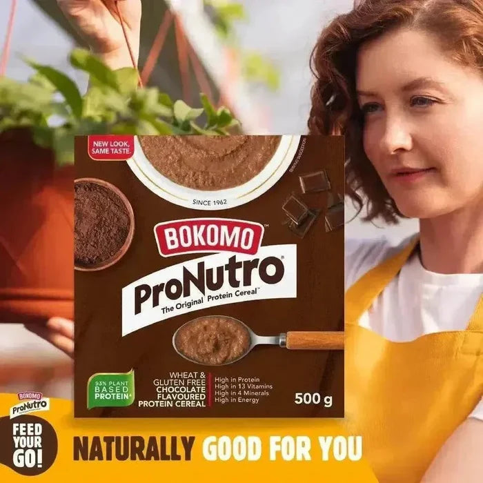 Bokomo ProNutro Chocolate Cereal 500g wheat-free protein breakfast box