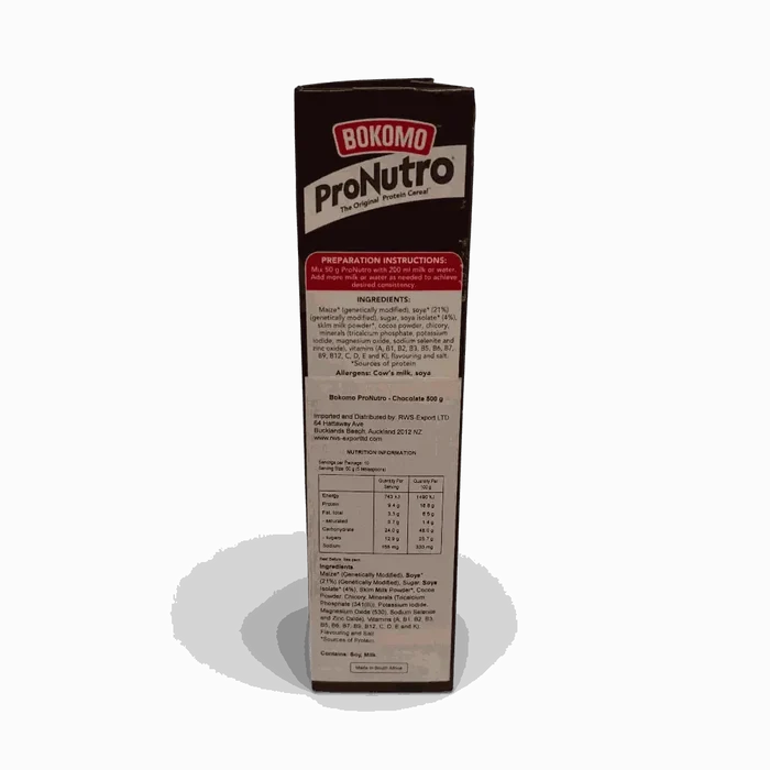 Bokomo ProNutro Chocolate Cereal 500g wheat-free protein breakfast
