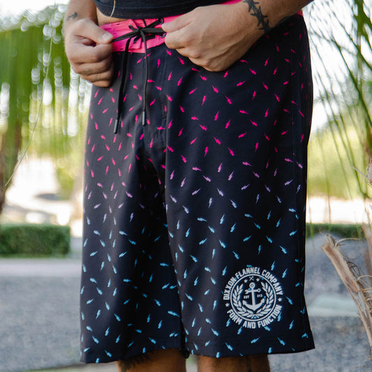 Bolt Boardshorts - Pink & Teal